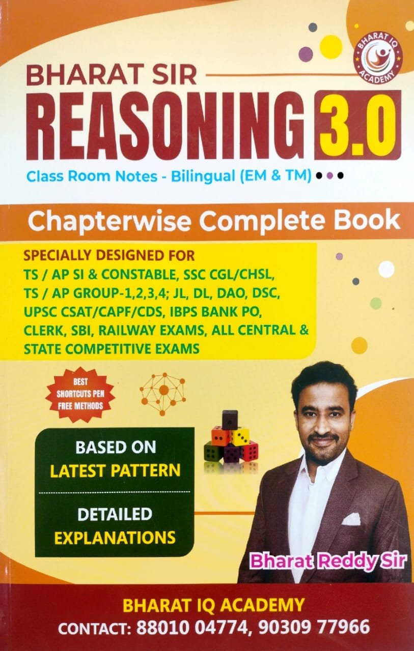 bharatsir reasoning 3.0 chapterwise completebook author bharatreddy sir