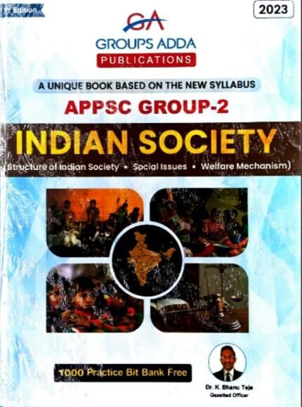 GROUPS ADDA PUBLICATIONS APPSC GROUP-2 INDIAN SOCIETY AUTHOR K BHANUTEJA EM