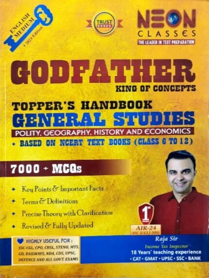 NEON CLASSES  GODFATHER KING OF CONCEPTS GENERALSTUDIES POLITY,GEOGRAPHY,HISTORY,&ECONOMICS BASED ON NCERT TEXT BOOKSAUTHOR RAJA SIR EM