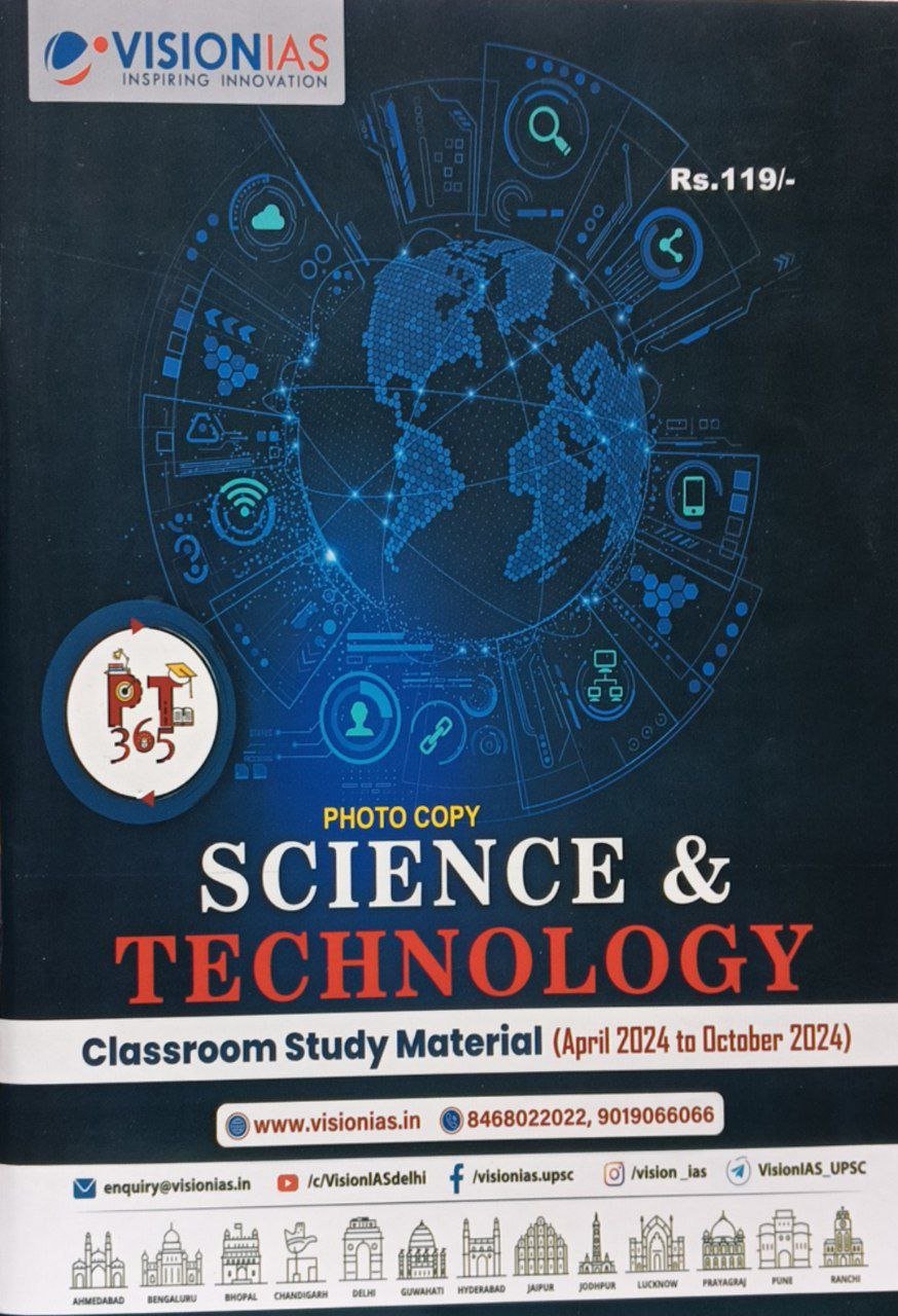 VISION IAS PT365 SSCIENCE & TECHNOLOGY CLASSROOM STUDYMATERIAL APRIL2024 TOOCTOBER 2024 EM