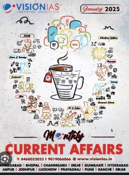 VISION IAS  MONTHLY CURRENT AFFAIRS JANUARY 2025 COLOUR EDITION BOOK