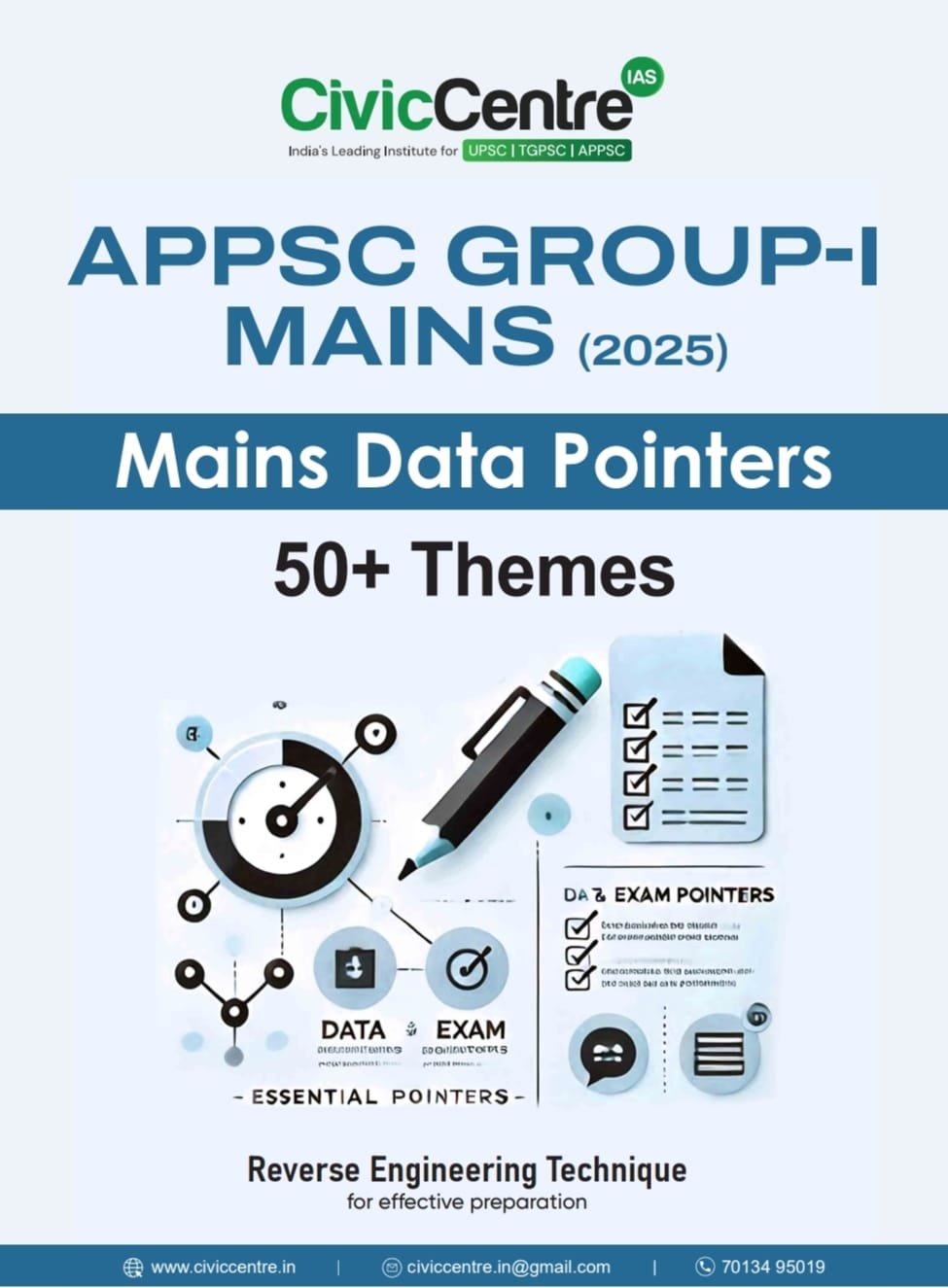 CIVIC CENTRE APPSC GROUP-1 MAINS 2025 MAINS DATAPOINTERS 50+THEMES XEROX COPY