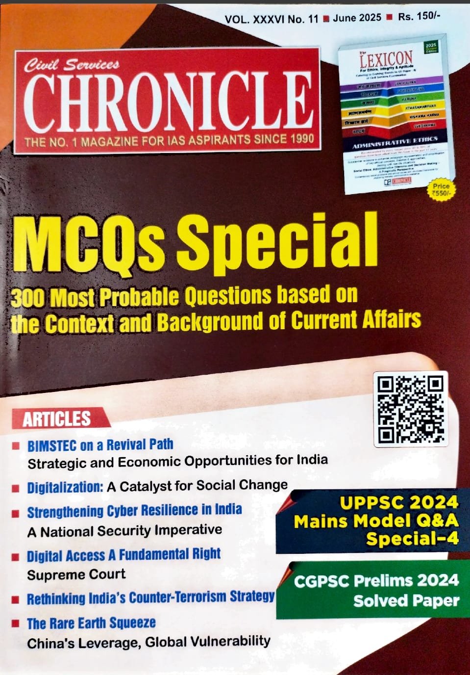 CIVIL SERVICE CHRONICLE MONTHLY CURRENT AFFAIRS JUNE 2025 EM