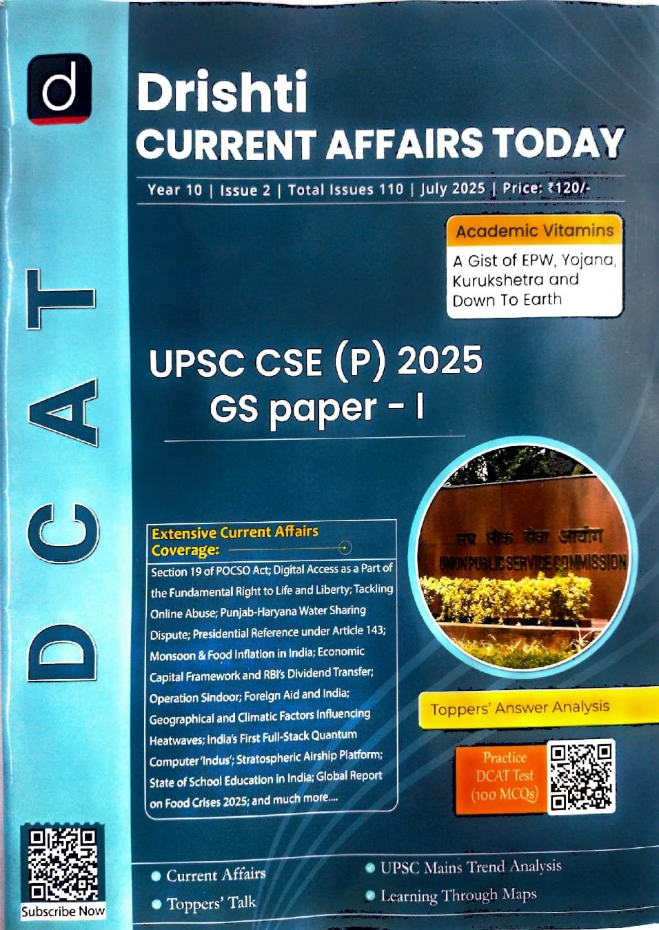 DRISHTI CURRENT AFFAIRS TODAY MONTHLY JULY-2025 EM