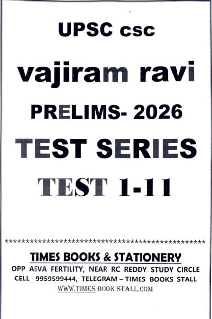 VAJIRAM RAVI PRELIMS TESTSERIES 2026 TEST 1 TO 11
